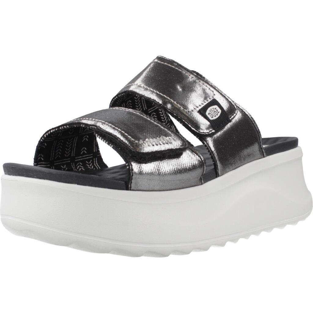 Sandały HEY DUDE DELRAY SLIDE CLASSIC Srebrny
