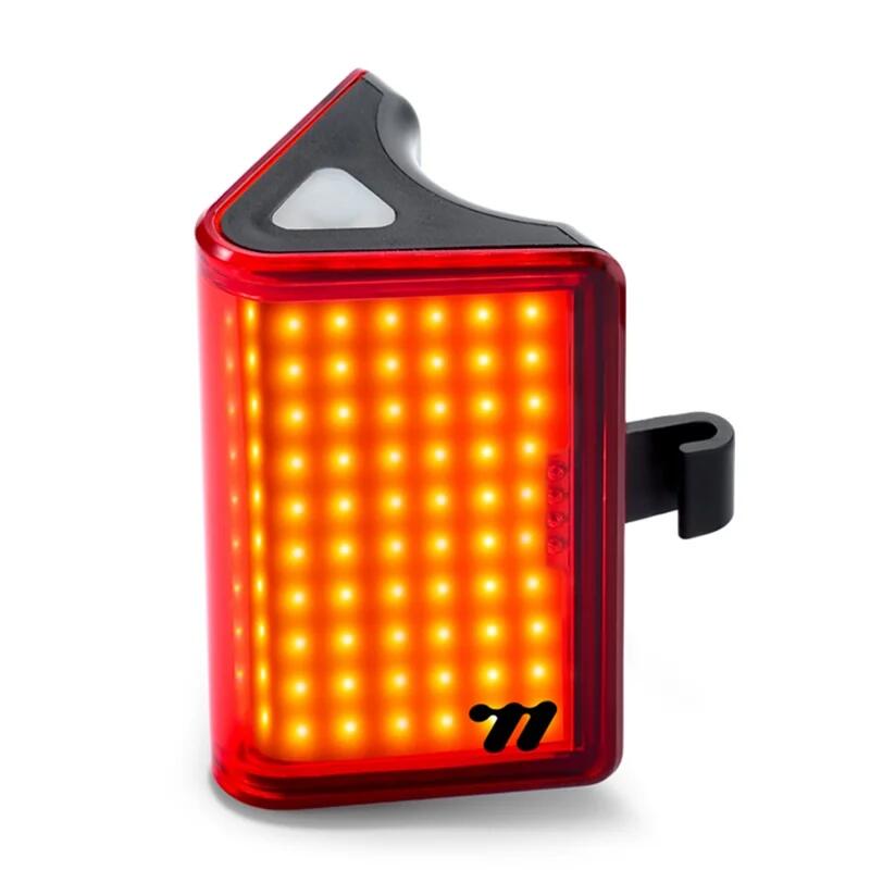 Tylny reflektor rowerowy trójkątny 8 trybów COB LED