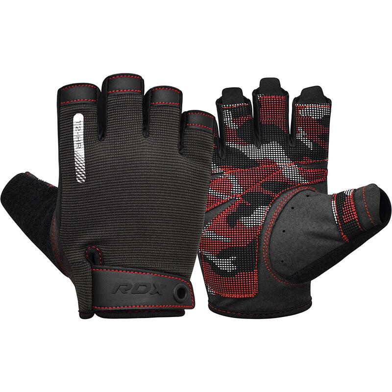 Rękawiczki gimnastyczne T2 - Half Finger - Czerwony – M