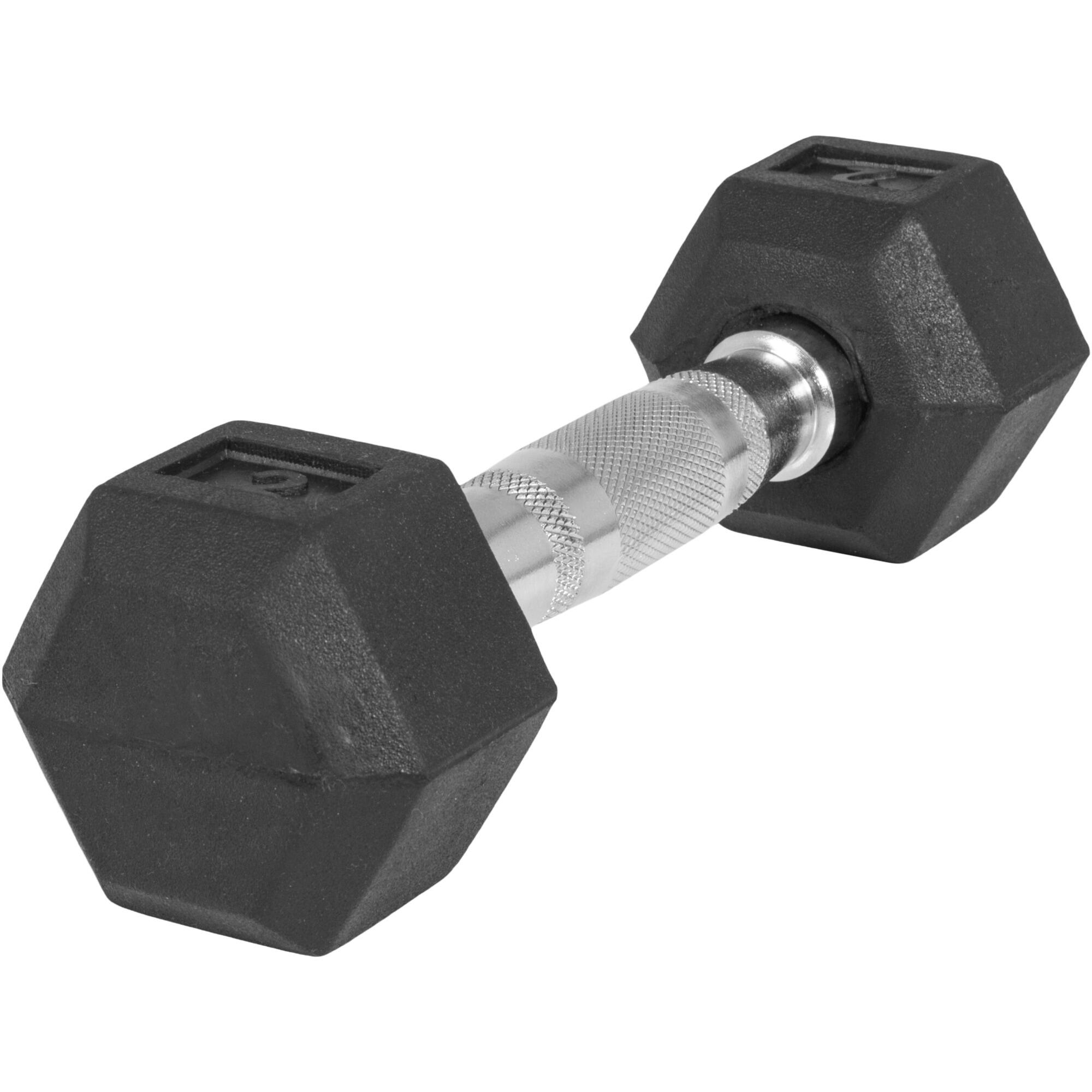 Hantla HEX 2 kg sześciokątna żeliwna gumowana Gorilla Sports