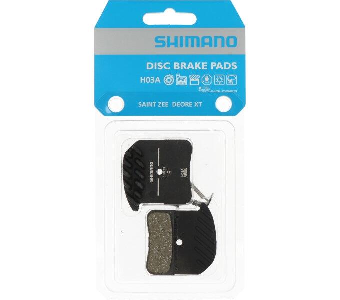 Zestaw Klocków Hamulcowych Shimano H03A Resin Z Żeberkami Chłodzącymi
