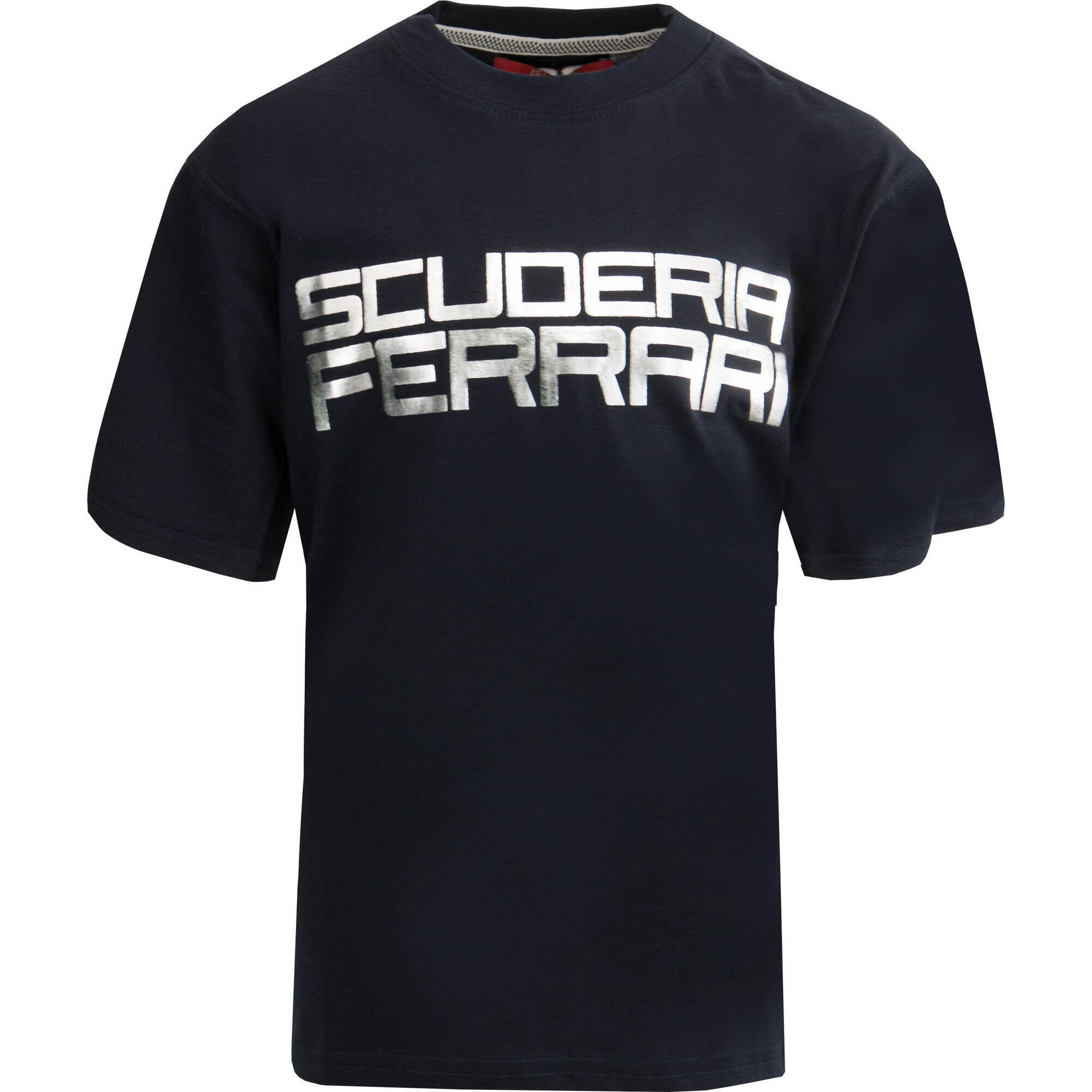 Stylowa koszulka dziecięca Ferrari Jr SF Silver niebieska 7 lat