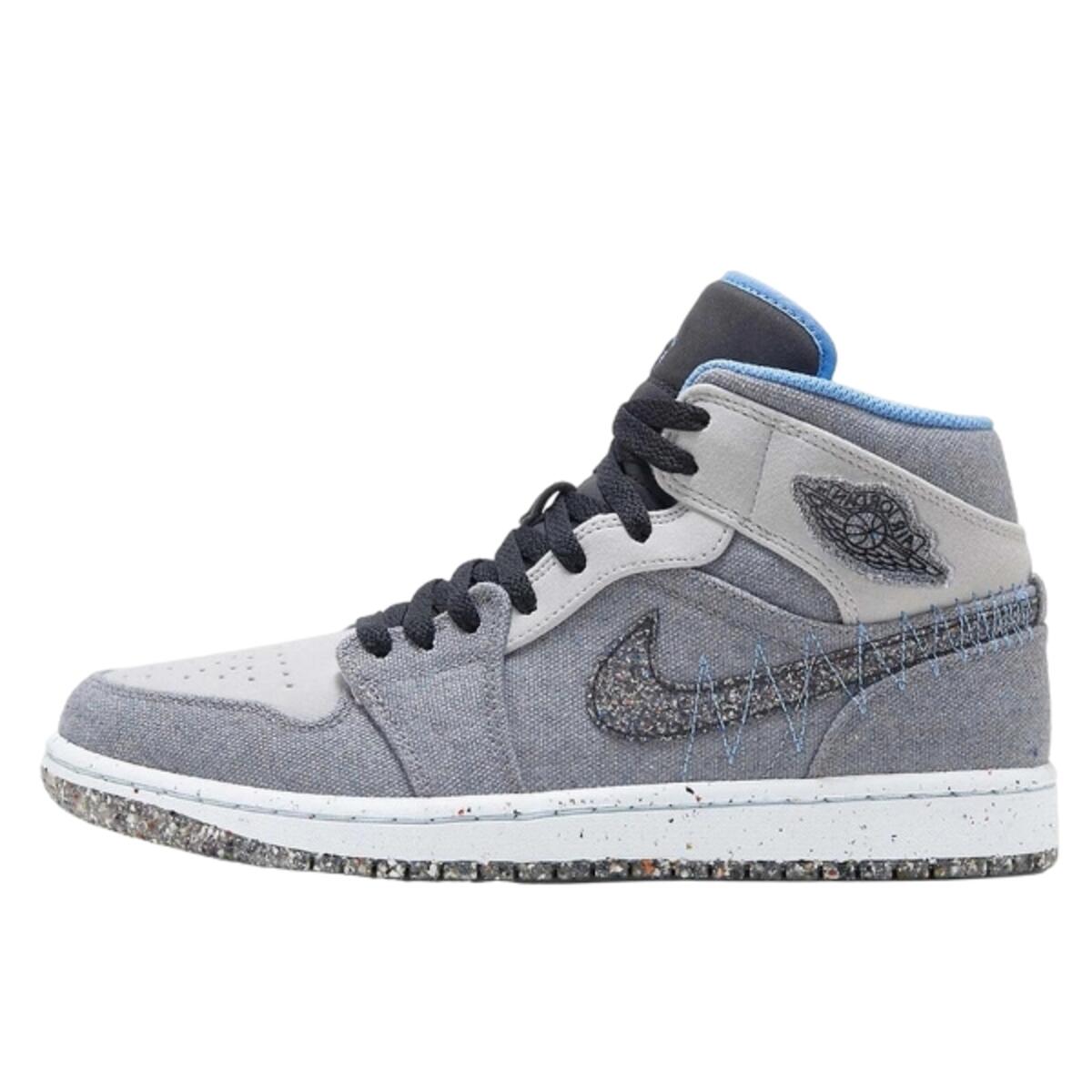Buty do chodzenia dla dorosłych Air Jordan 1 Mid Crater Grey University Blue