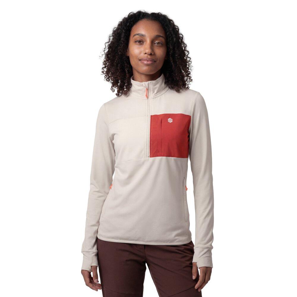 Damska turystyczna bluza polarowa Trekking Siroko Symbol-W Sand