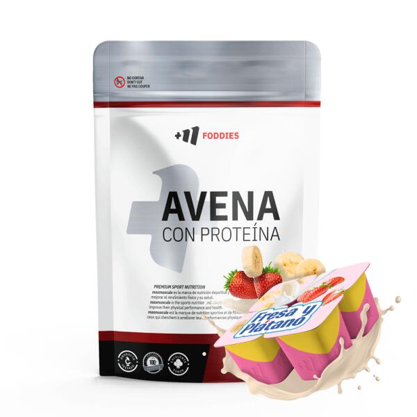 Mąka owsiana z białko - 1 kg truskawka banan MASMUSCULO