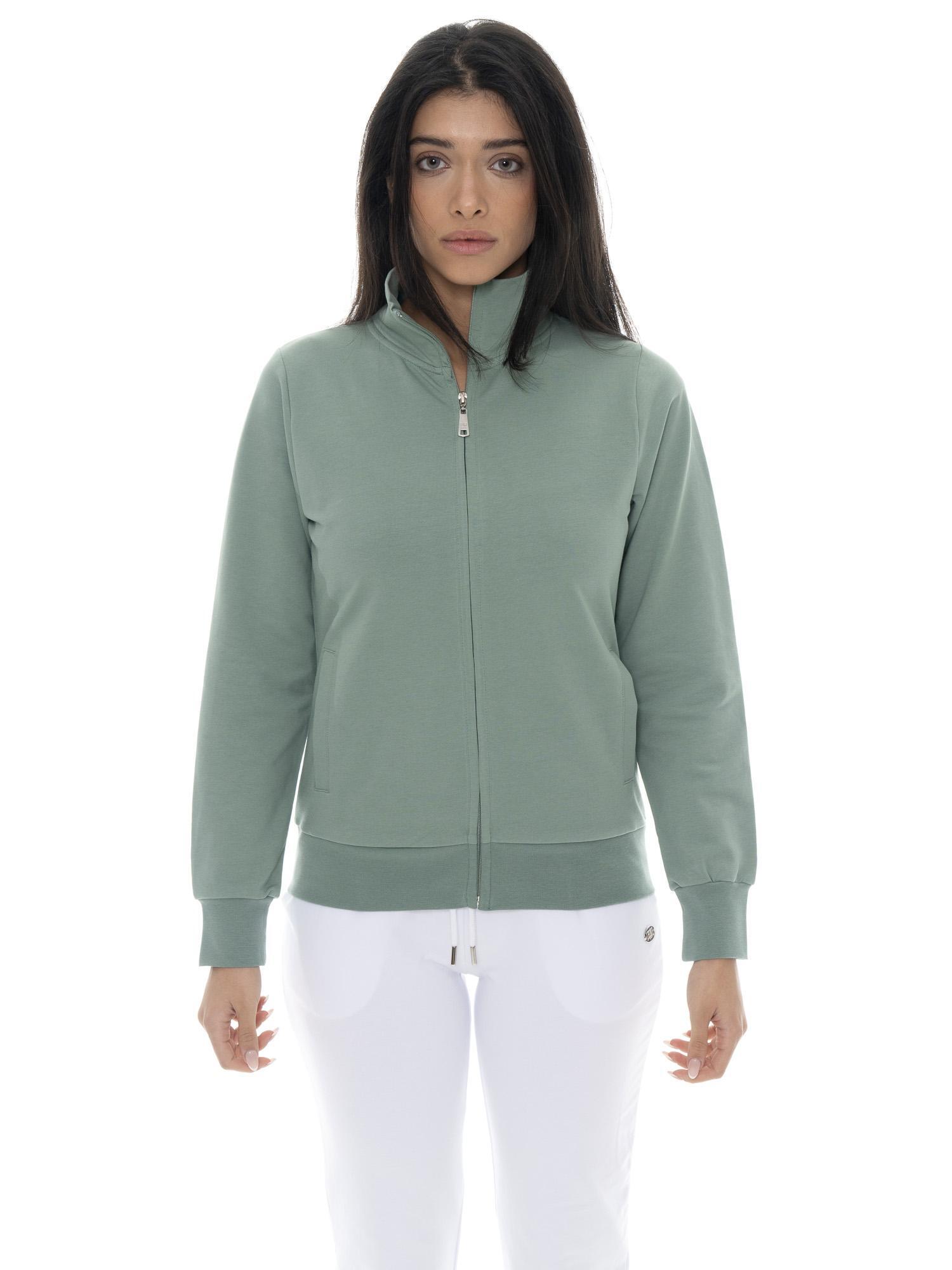 Bluzy damskie Leone Basic z kołnierzykiem zapinanym na zamek
