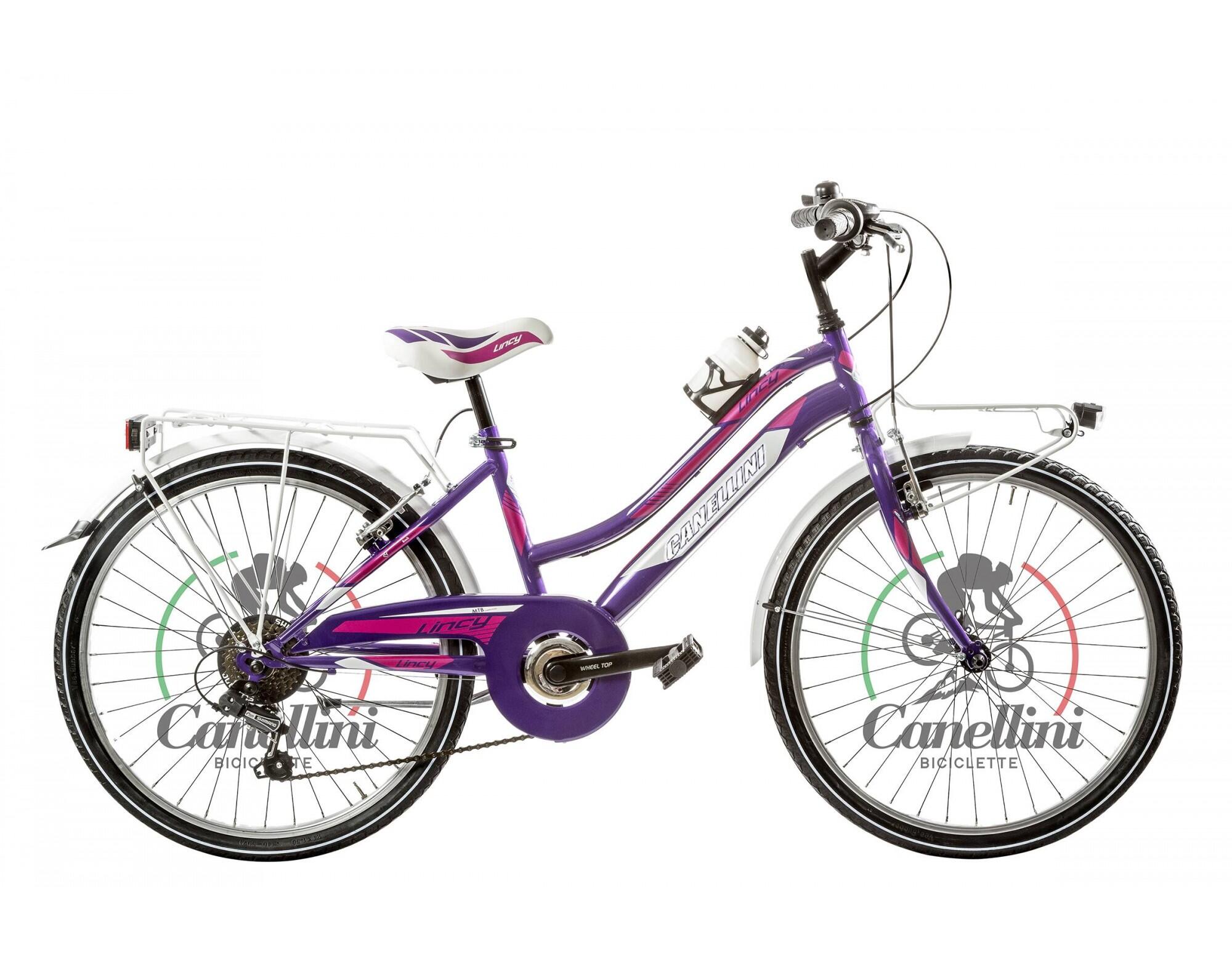 Rower Dziecięcy MTB Canellini LINCY 24 - Fioletowy/Fuksja