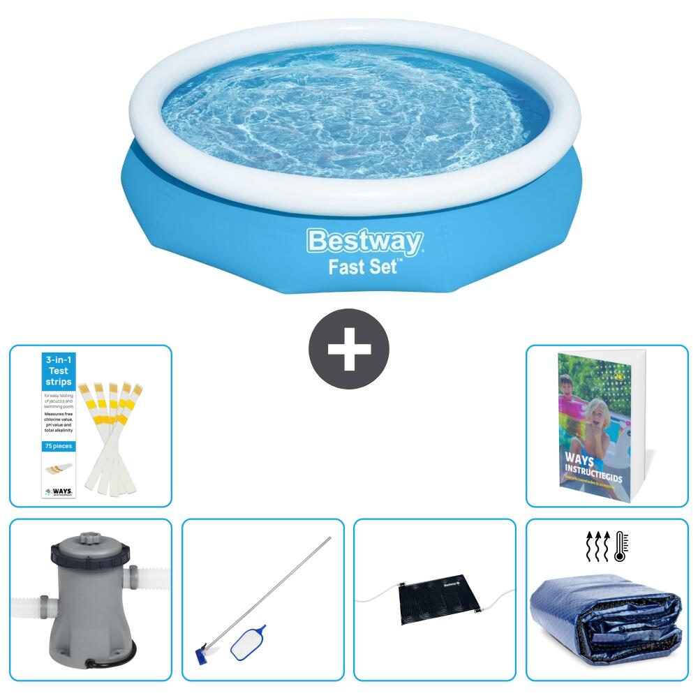 BESTWAY Basen Fast Set Okrągły - 305x66 cm - 7-częściowy S235