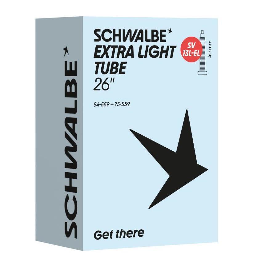 SCHWALBE dętka SV13L-EL Extra Light 26 54/75-559, zawór francuski 40 mm