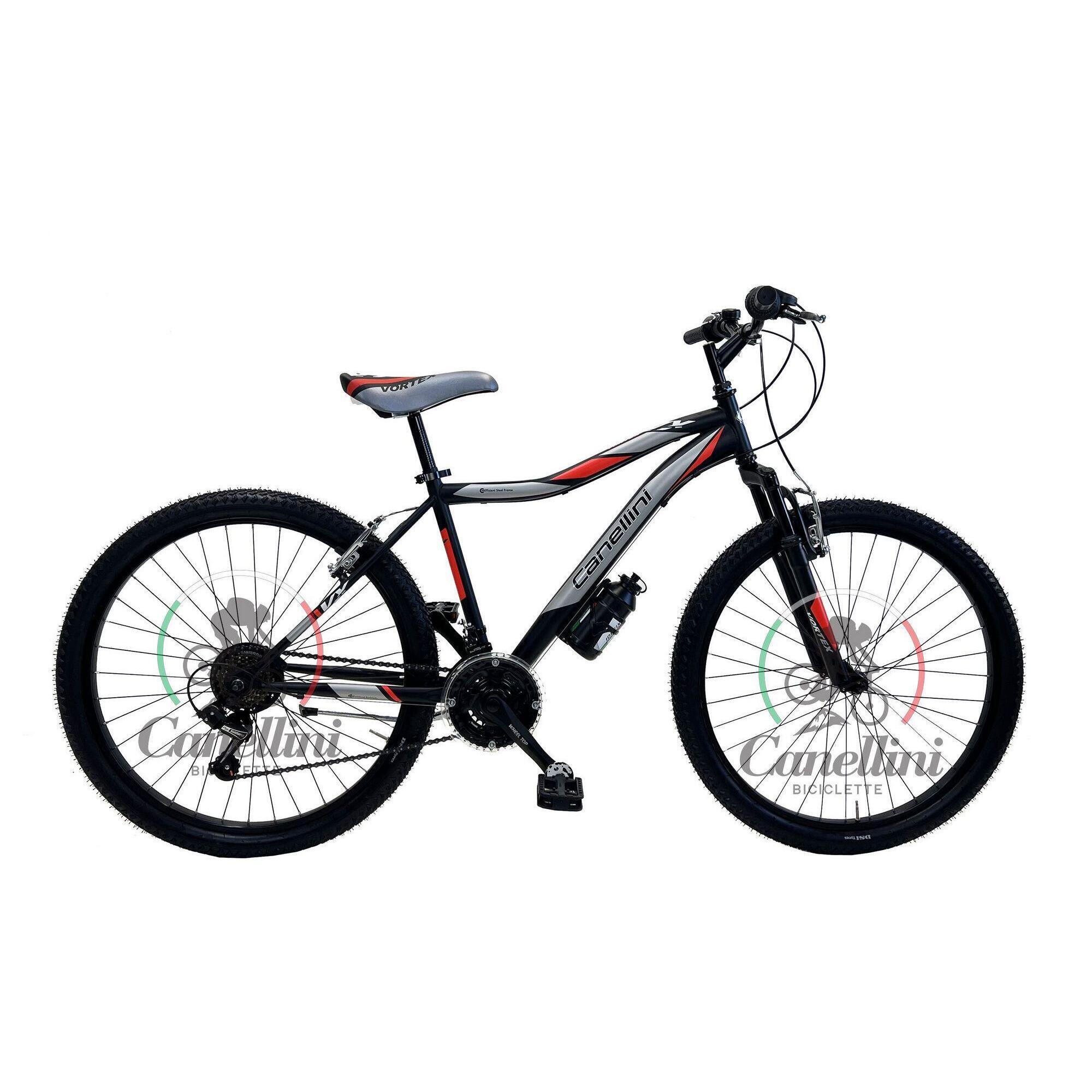 Rower Dziecięcy MTB Canellini VORTEX 26 - Czarny/Czerwony