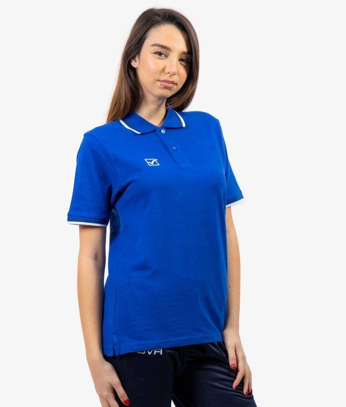 Koszulka polo Givova Royal Blue-biały-niebieski