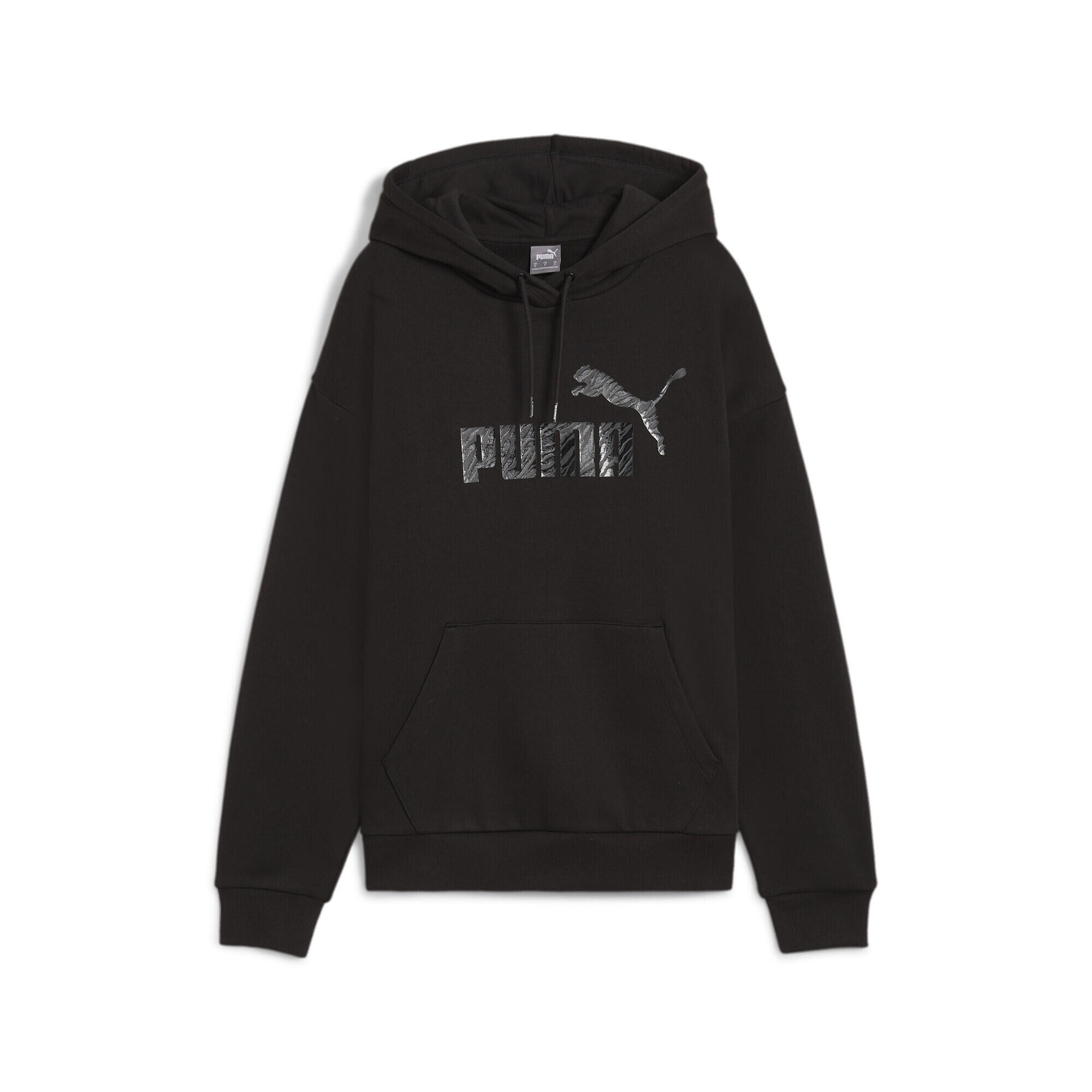 Damska bluza z kapturem ESS+ ANIMAL PUMA Black