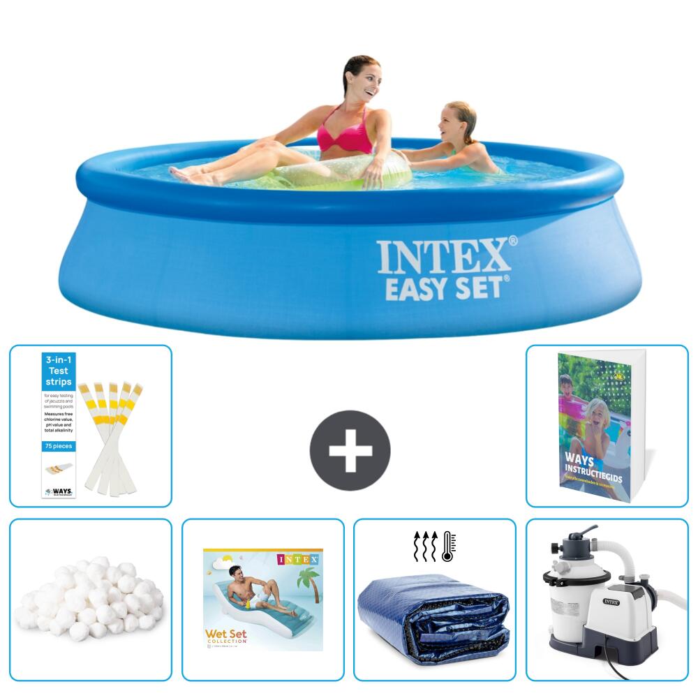 INTEX Basen Easy Set Okrągły - 244x61 cm - 7-częściowy S5