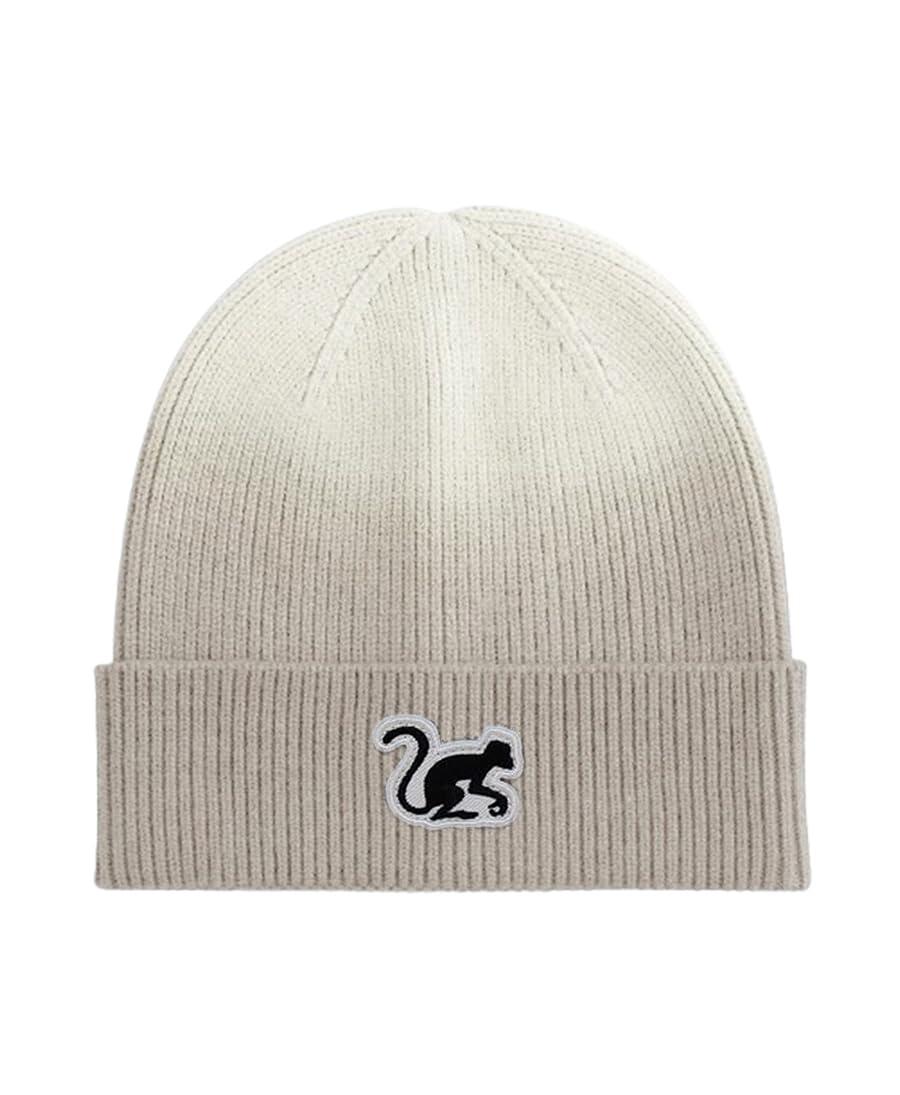 Czapka beanie – haftowane logo / gradient / rozmiar uniwersalny (biała)