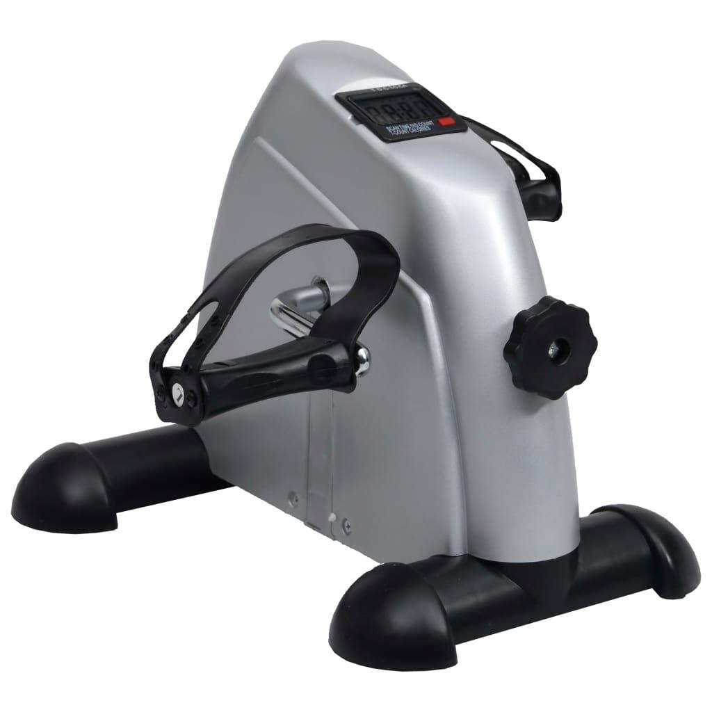 VidaXL Mini rower treningowy z plastikowym kołem zamachowym (srebrny)