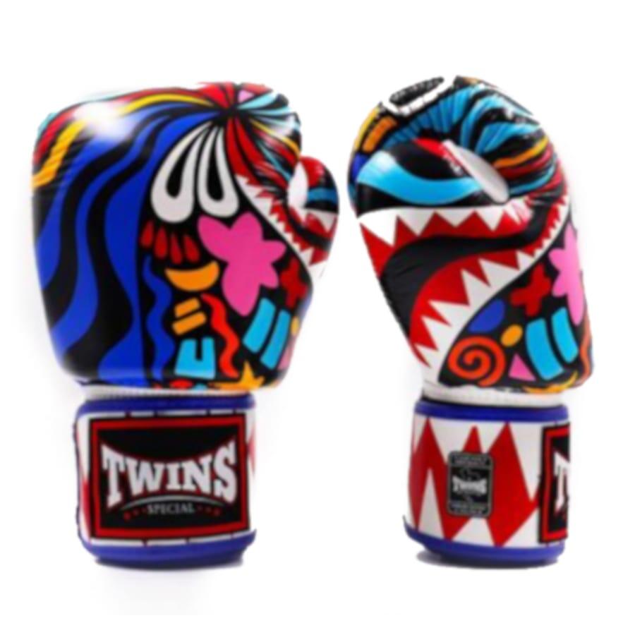 Rękawice Bokserskie Twins Special ze skóry naturalnej Fancy Abstract 14 Oz
