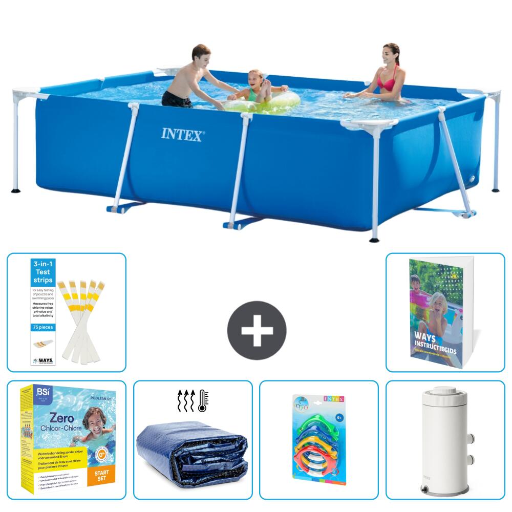 INTEX Basen ze stelażem Prostokątny - 300x200x75 cm - 7-częściowy S7