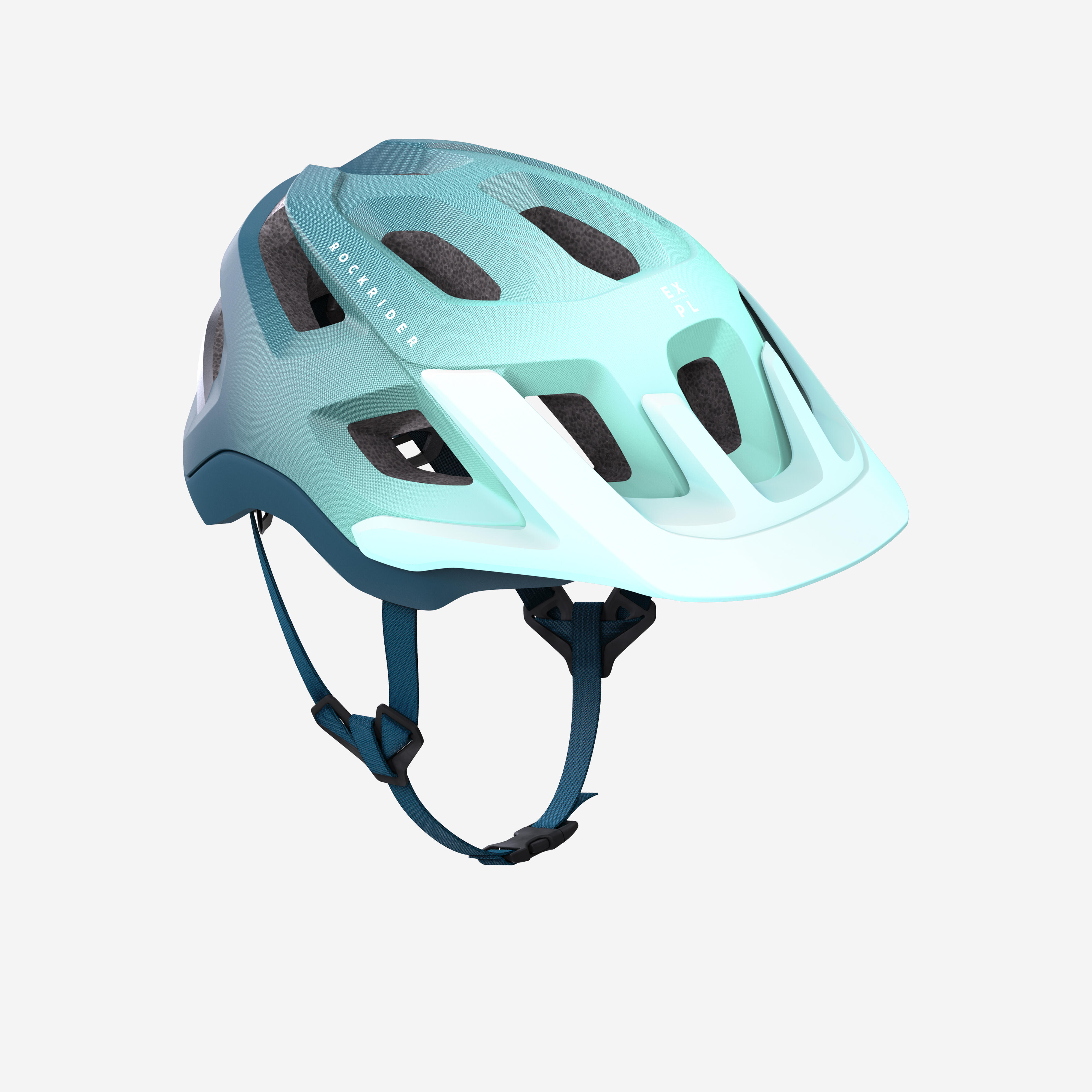 Zdjęcia - Kask rowerowy Rockrider  MTB  Expl 500 Niebieski/Zielony M 