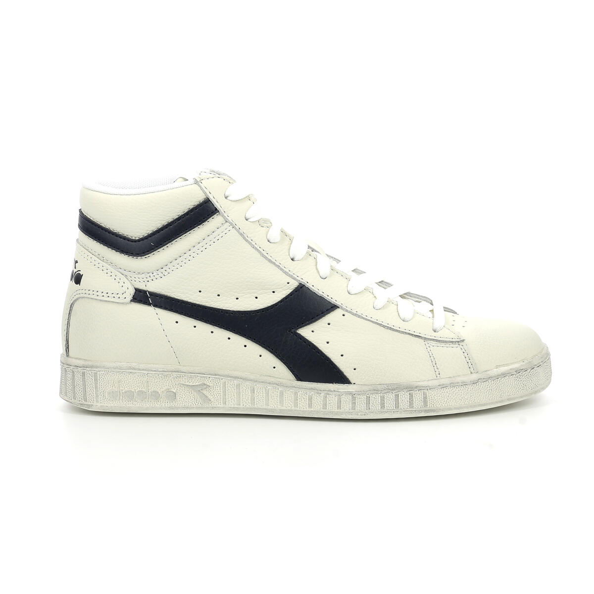 Białe Sneakersy Diadora Game L Wysoko Woskowane Dorosłych