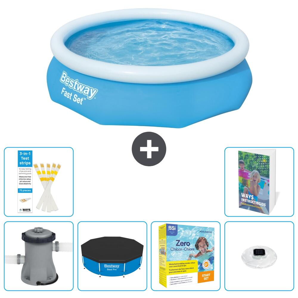 BESTWAY Basen Fast Set Okrągły - 305x76 cm - 7-częściowy S178