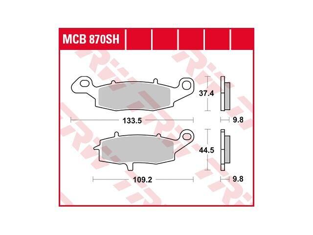 TRW-LUCAS klocki hamulcowe MCB 870 metal spiekany
