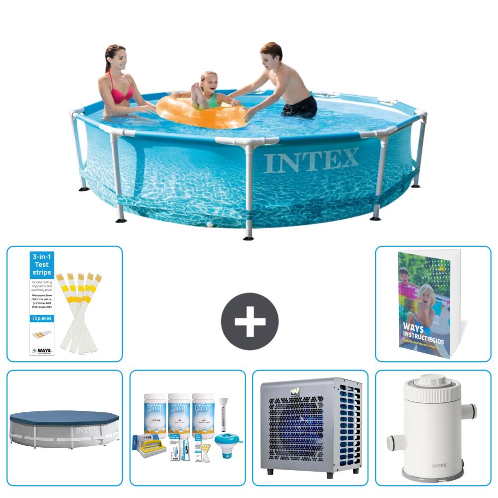 INTEX Basen ze stelażem Okrągły - 305x76 cm - 7-częściowy S90