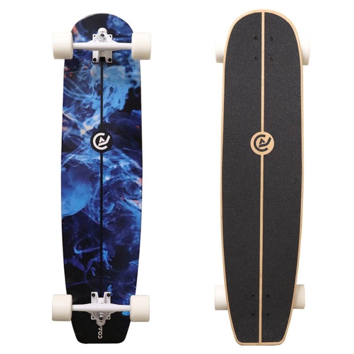 Longboard Azur 36 91x23 cm niebieski - Skateboard/Surfskate - Rozstaw osi 63cm