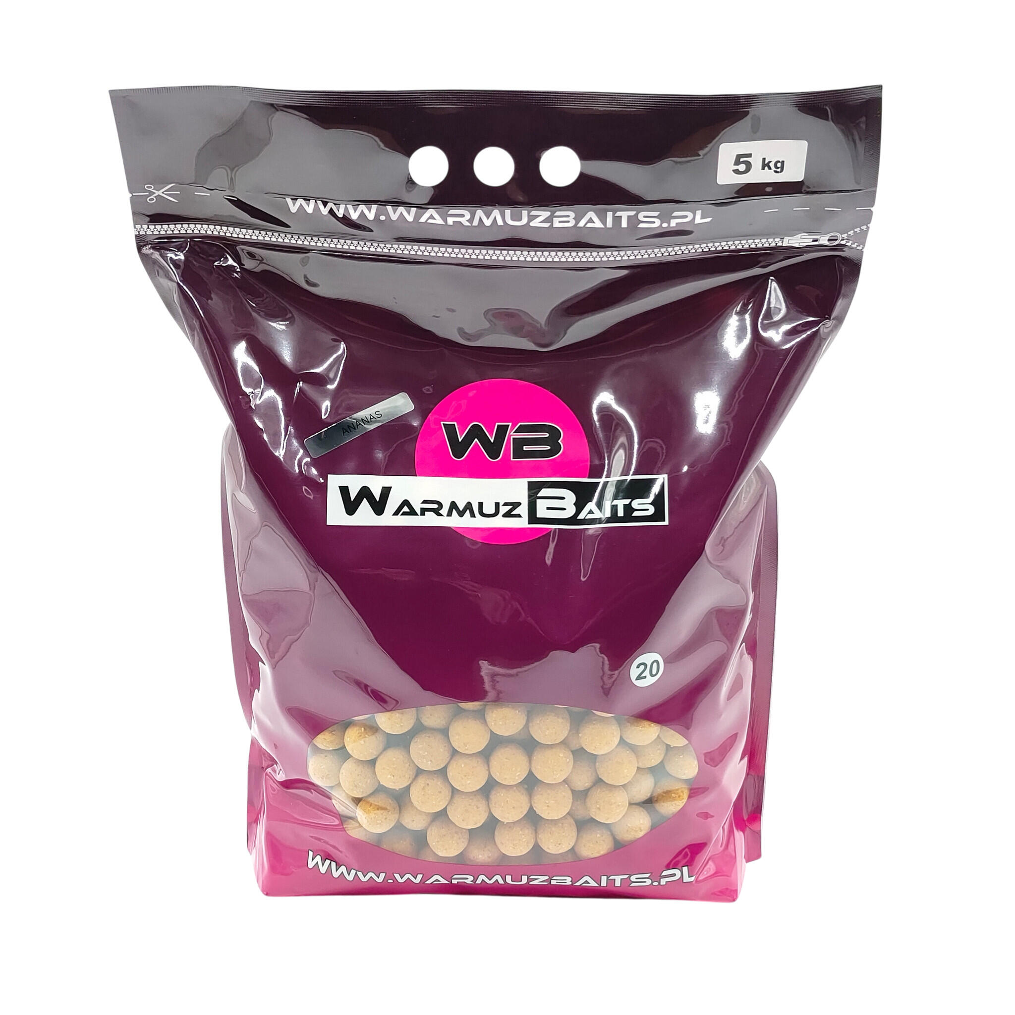 Kulki zanętowe 20mm Warmuz Baits Worek 3kg ANANAS