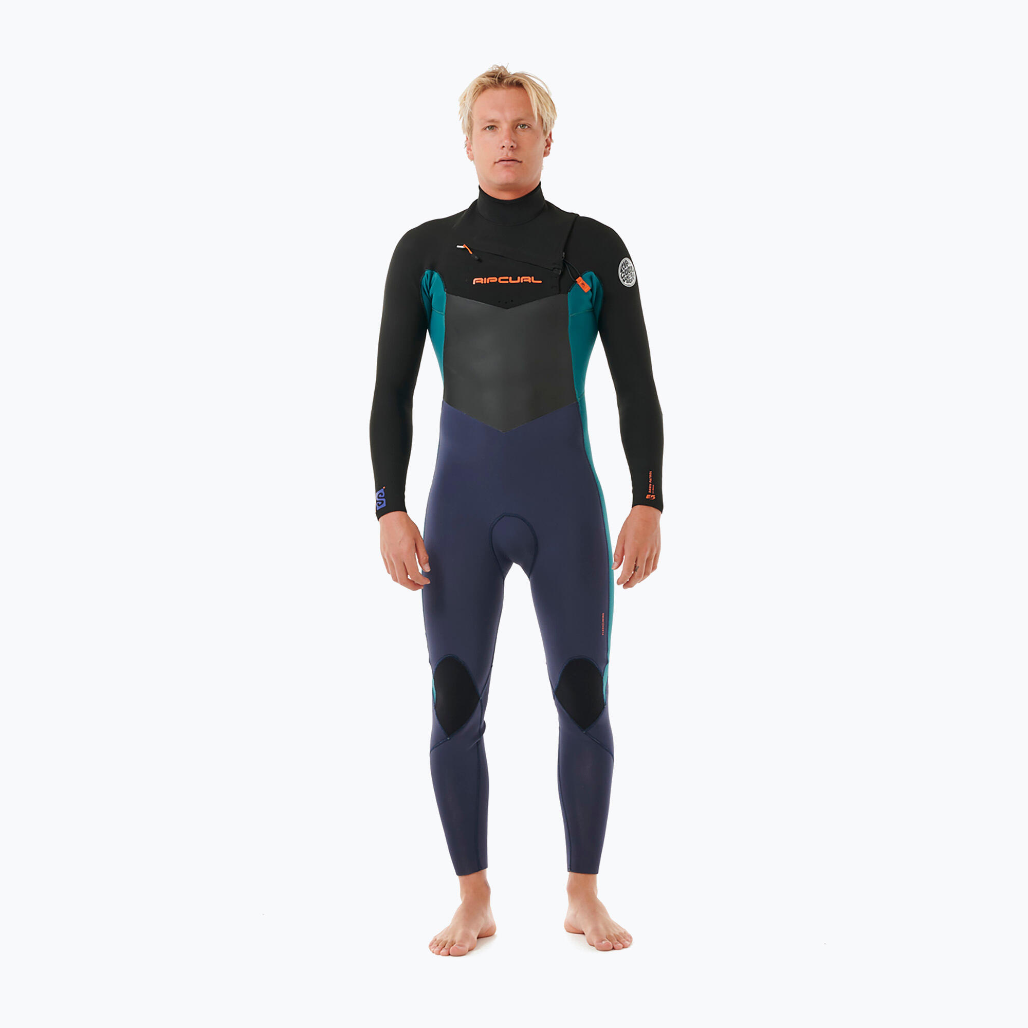 Pianka do pływania męska Rip Curl Dawn Patrol 4/3 mm Chest Zip purple night