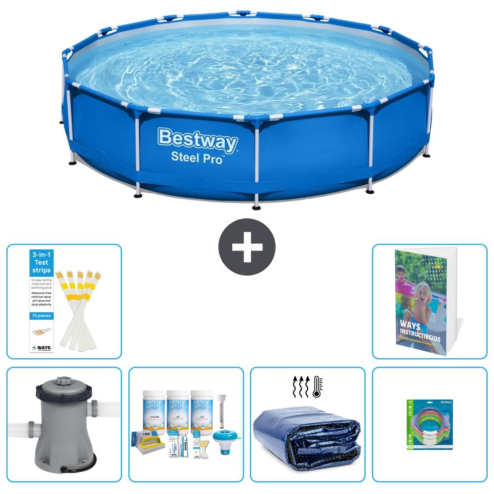 BESTWAY Basen Steel Pro Okrągły - 305x76 cm - 7-częściowy S282