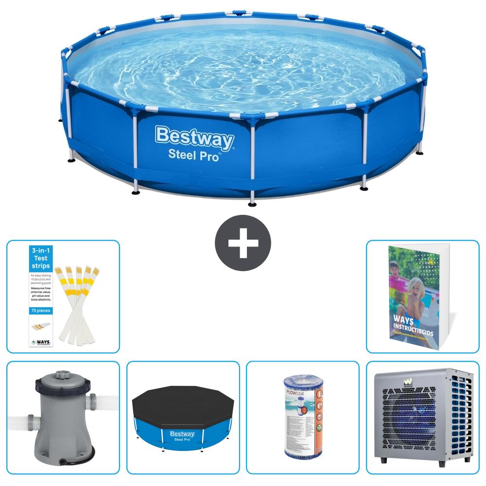 BESTWAY Basen Steel Pro Okrągły - 305x76 cm - 7-częściowy S203