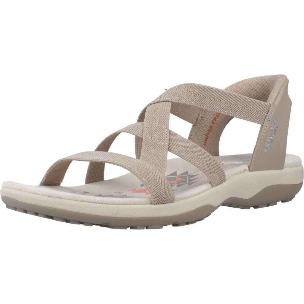Sandały SKECHERS REGGAE SLIM STRETCH FLEX Brązowy