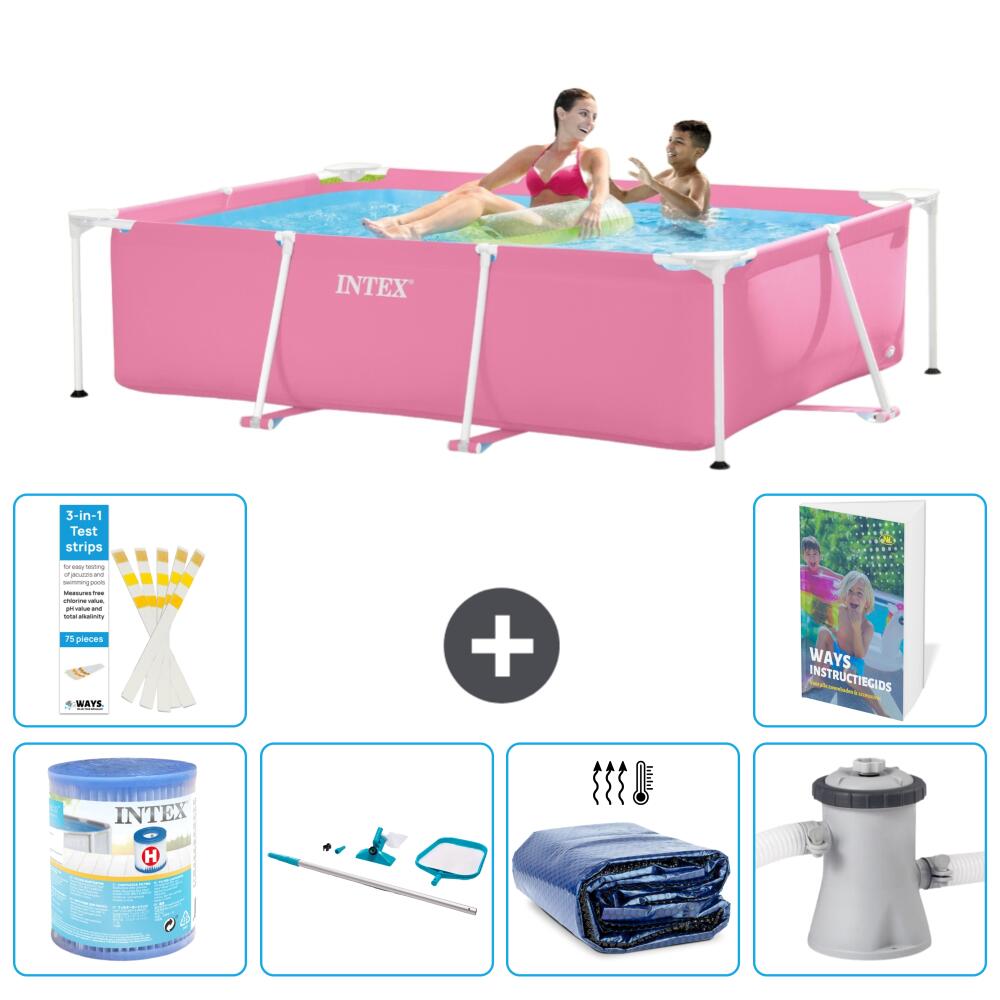 INTEX Basen ze stelażem Prostokątny - 220x150x60 cm - 7-częściowy S20