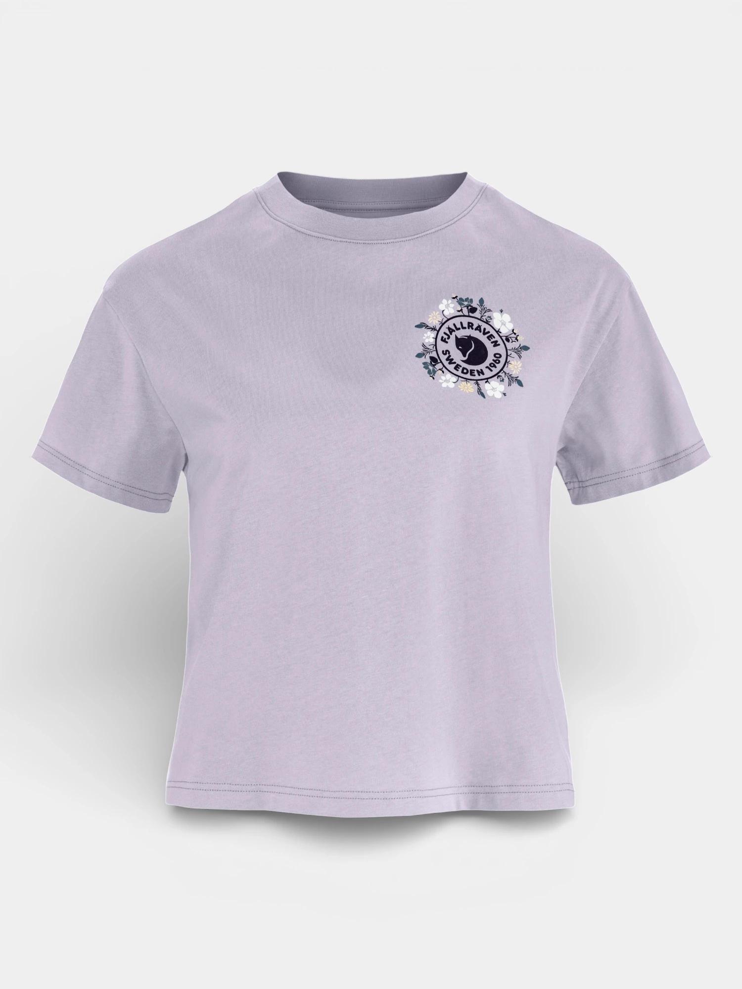 Koszulka bawełniana damska Fjallraven Fjallblomster Logo T-shirt