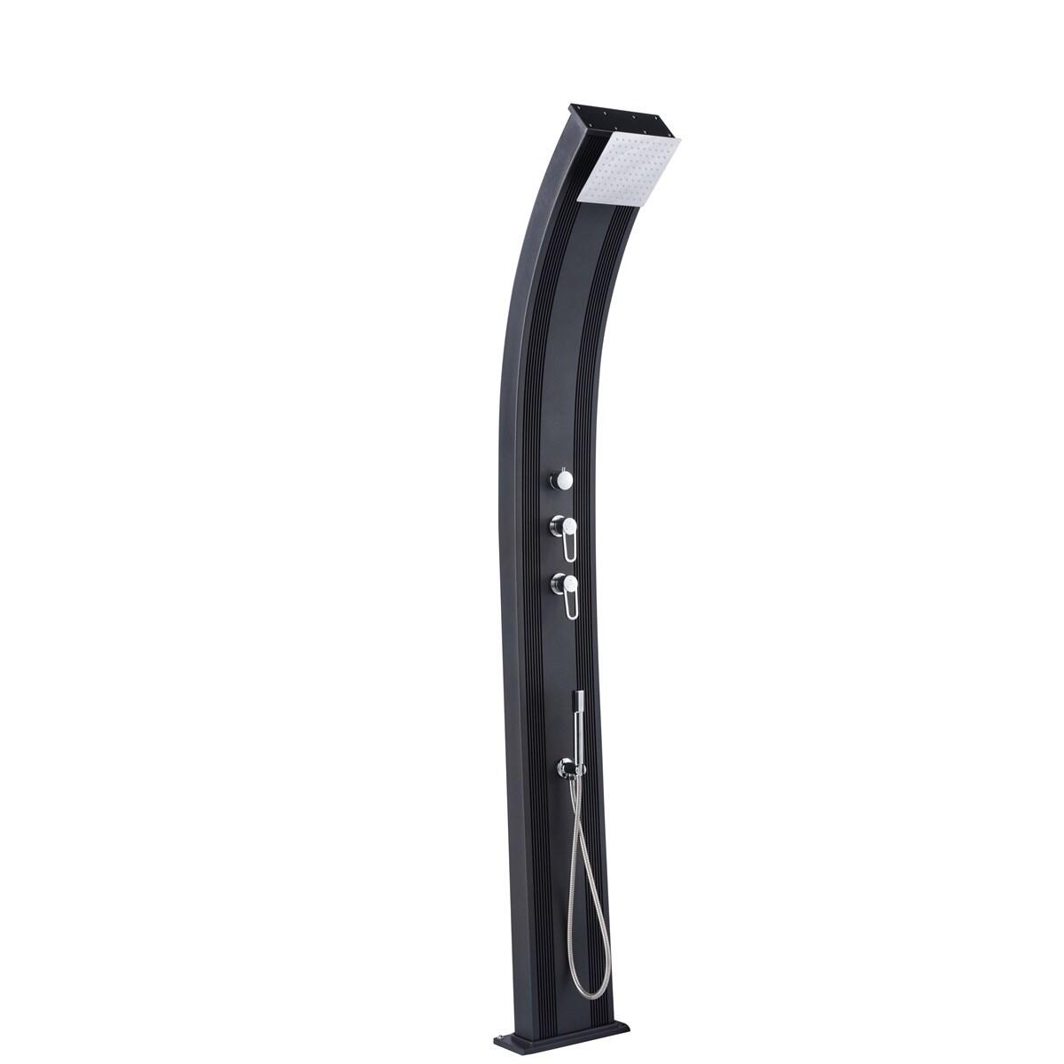 Prysznic hybrydowy Dada Curve 40L z obrotowym podkładem - Aluminium - 228 cm