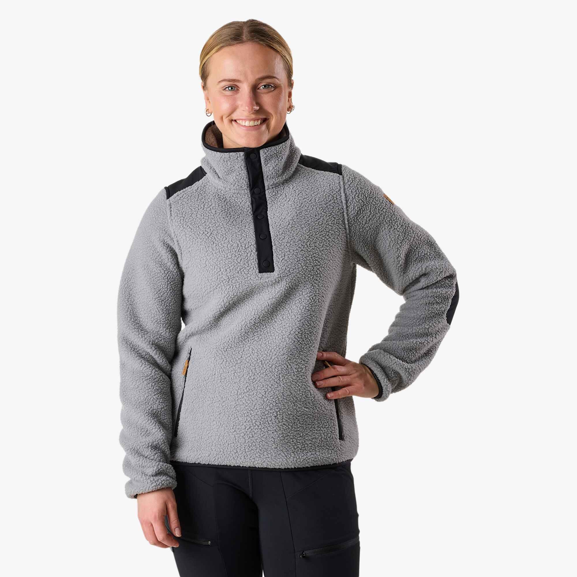 Bluza Polarowa Z ½ Zamkiem Wędrówki Kobieta Nordkap Regularny Krój