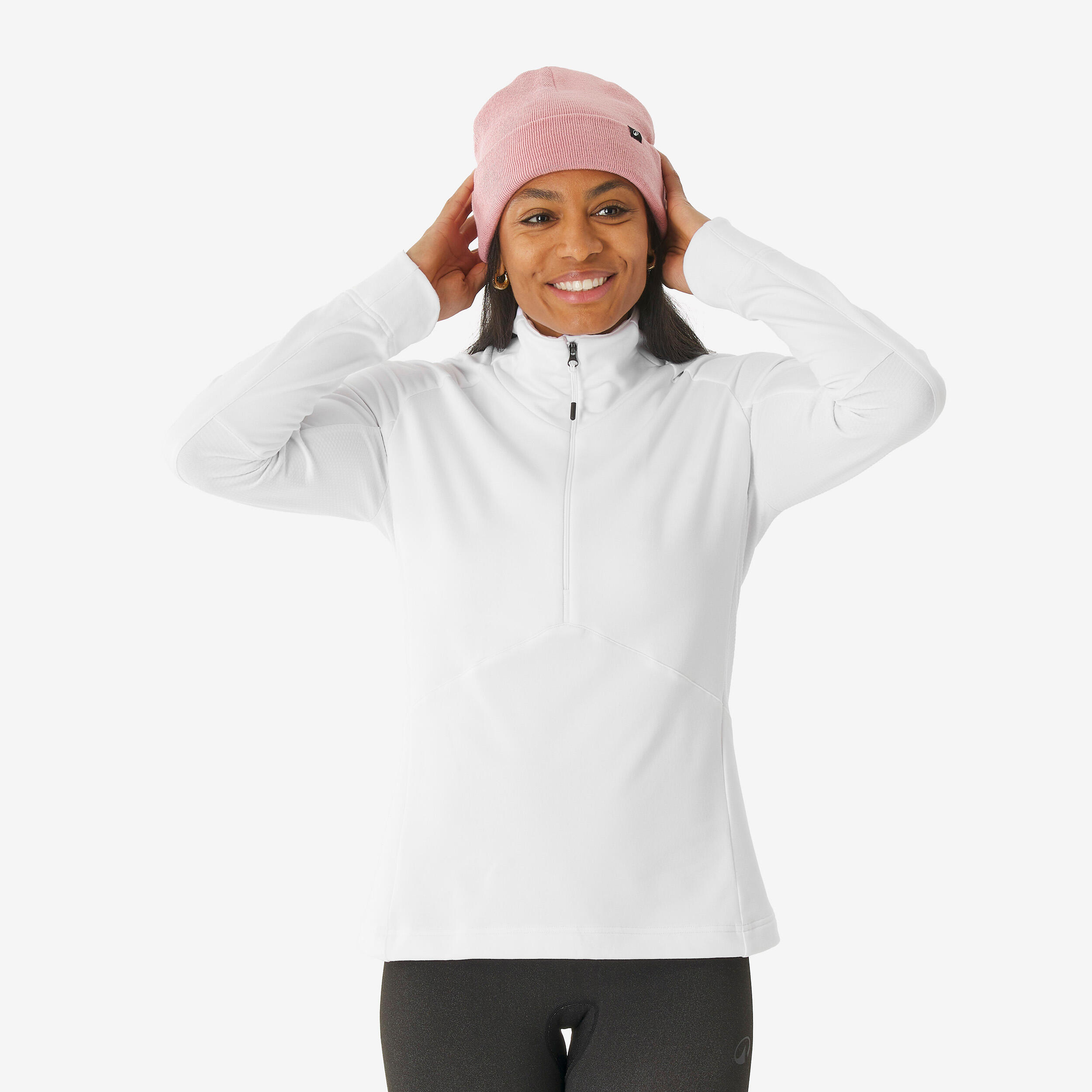 Koszulka termoaktywna narciarska damska Quechua BL 500 1/2 Zip
