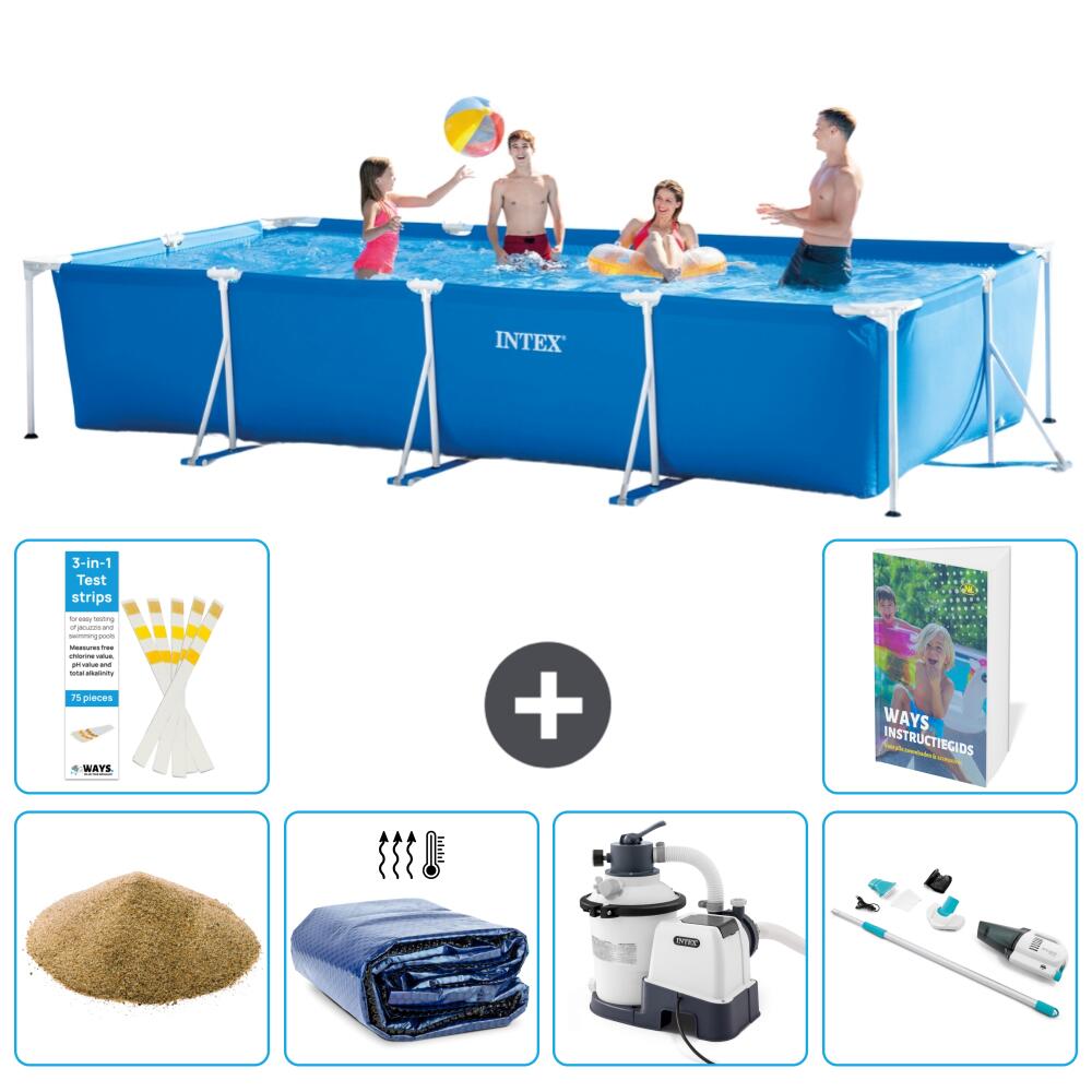 INTEX Basen ze stelażem Prostokątny - 450x220x84 cm - 7-częściowy S89