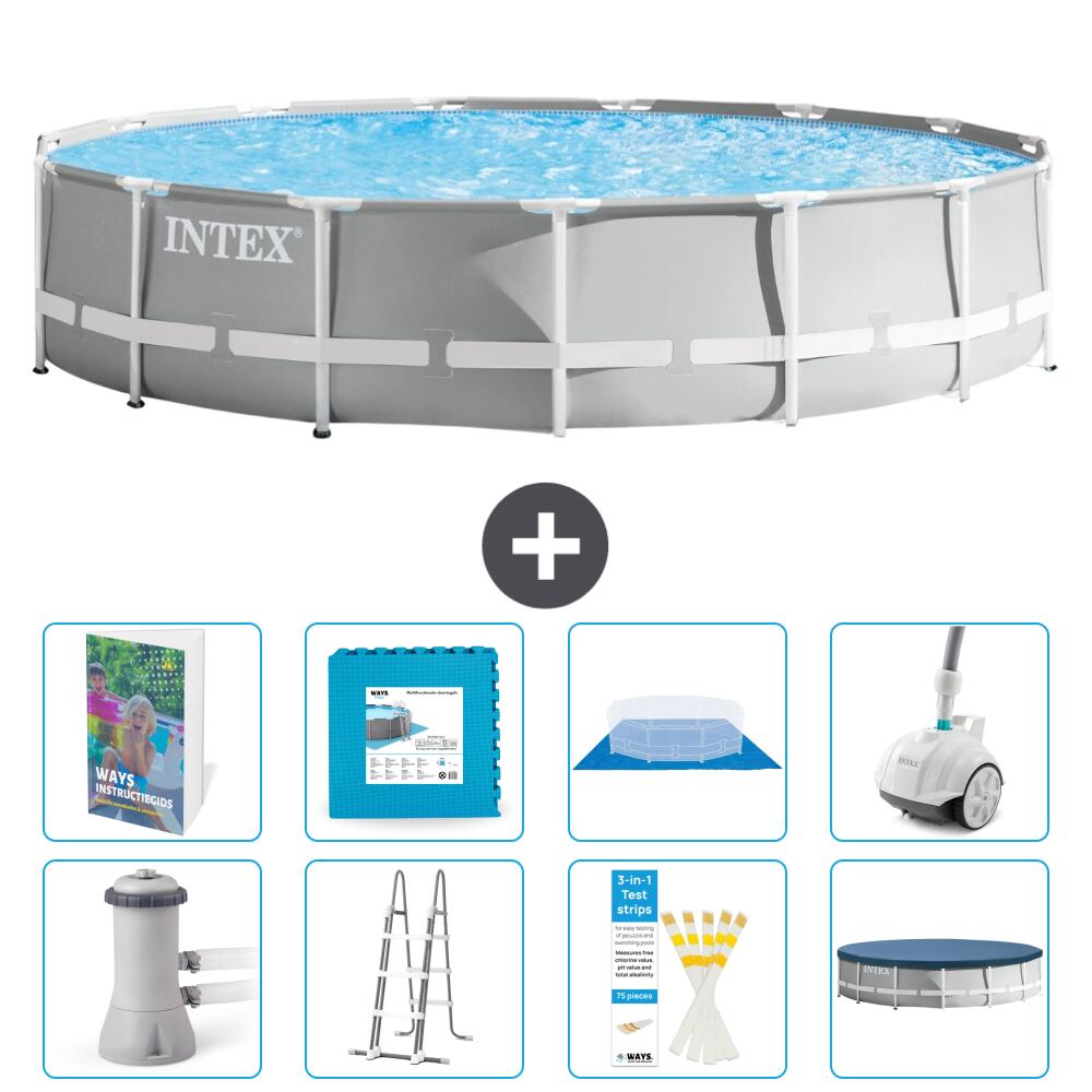 INTEX Basen Prism Frame Okrągły - 457x107 cm - 9-częściowy S531