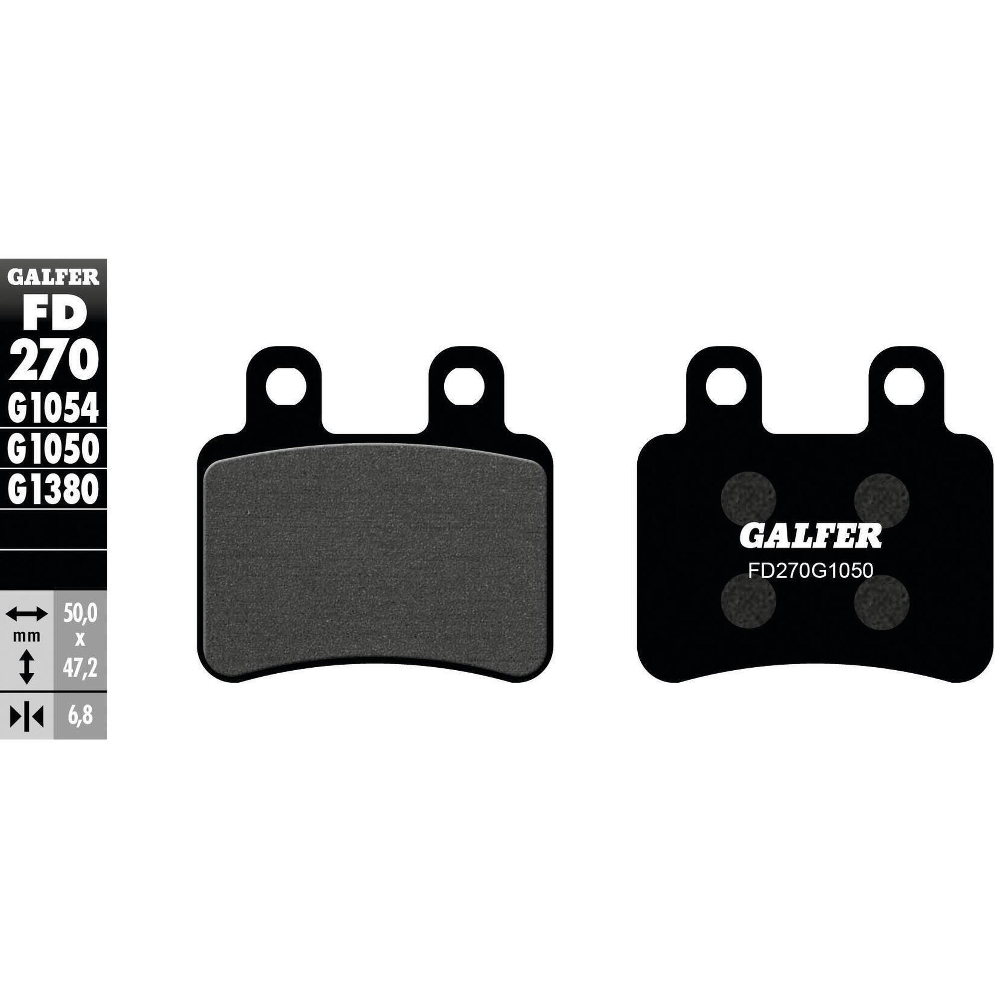 Klocki hamulcowe GALFER FD270 G1050 organiczne do skutera 50.0 x 47.2 x 6.8 mm