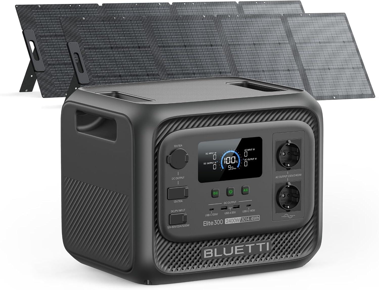 Elite 300 generator solarny z 2×200W panelami, 3014Wh do kempingów i kamperów