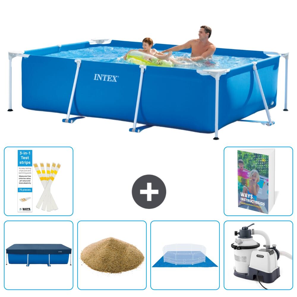INTEX Basen ze stelażem Prostokątny - 260x160x65 cm - 7-częściowy S158
