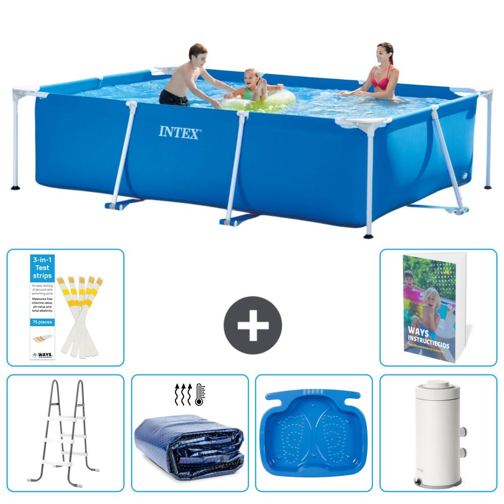 INTEX Basen ze stelażem Prostokątny - 300x200x75 cm - 7-częściowy S144