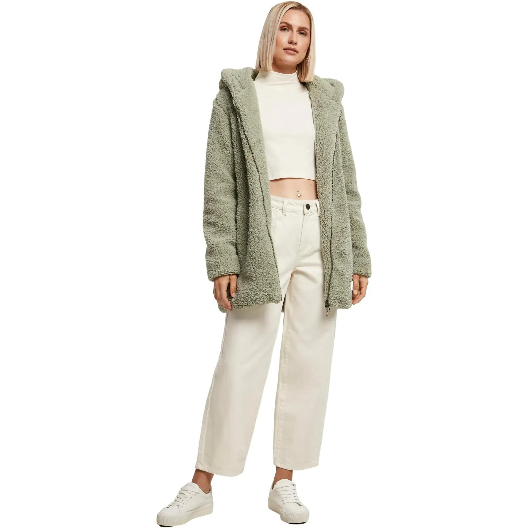 Kurtka polarowa z kapturem damska Urban Classics Sherpa