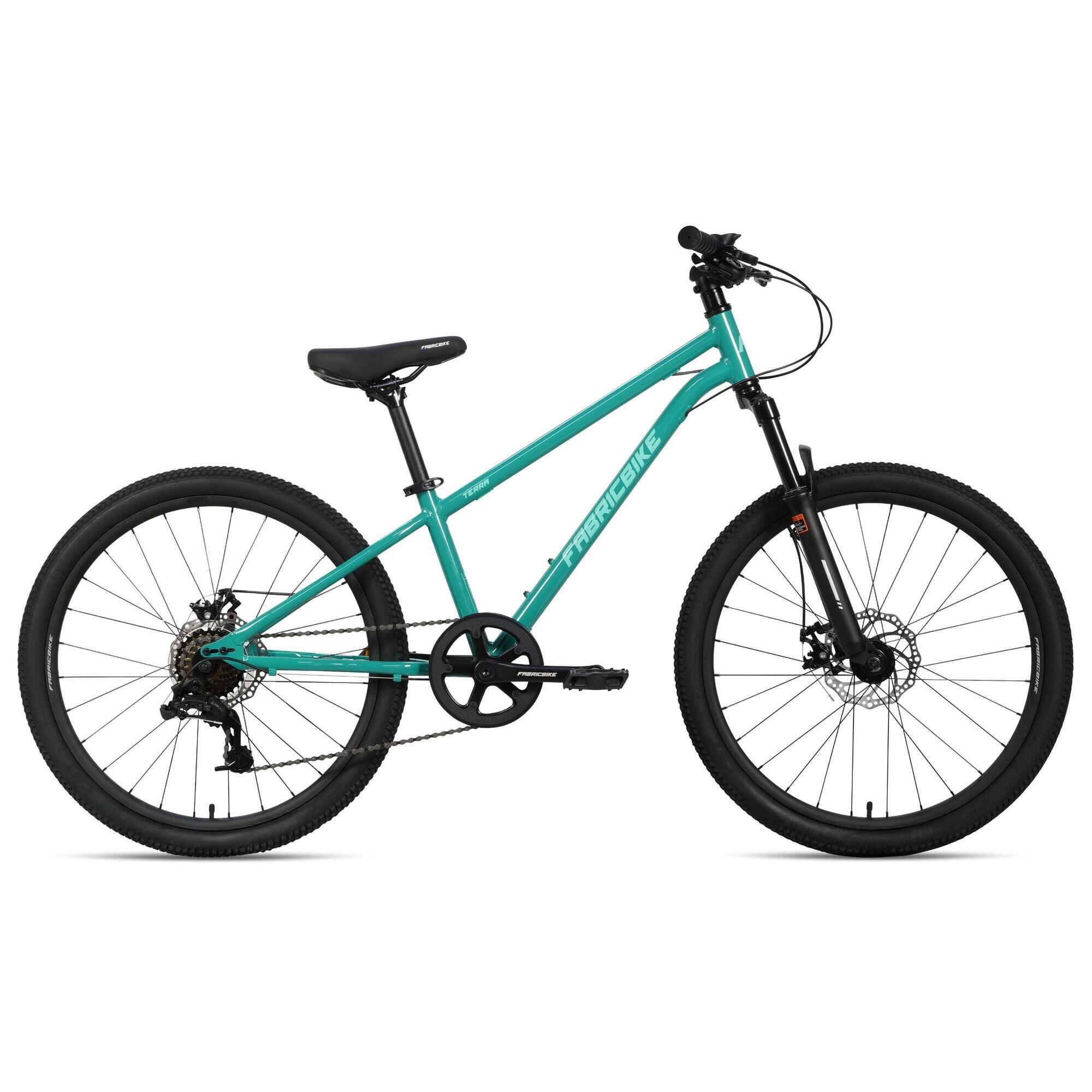 FABRICBIKE Terra – 24 rower górski dla dzieci 8–12 lat. Teal Green