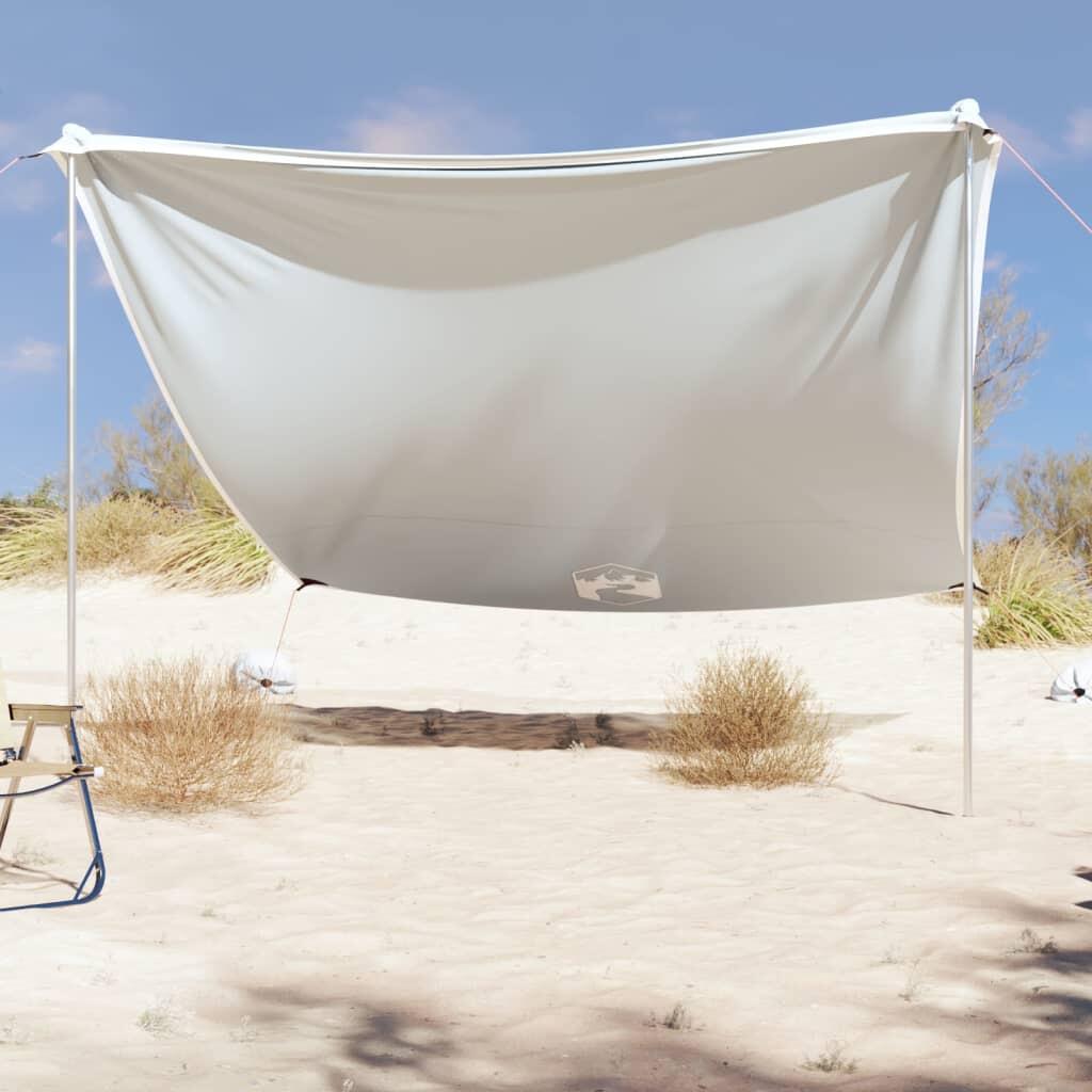 Markiza plażowa VidaXL z kotwami piaskowymi 304 x 300 cm szara