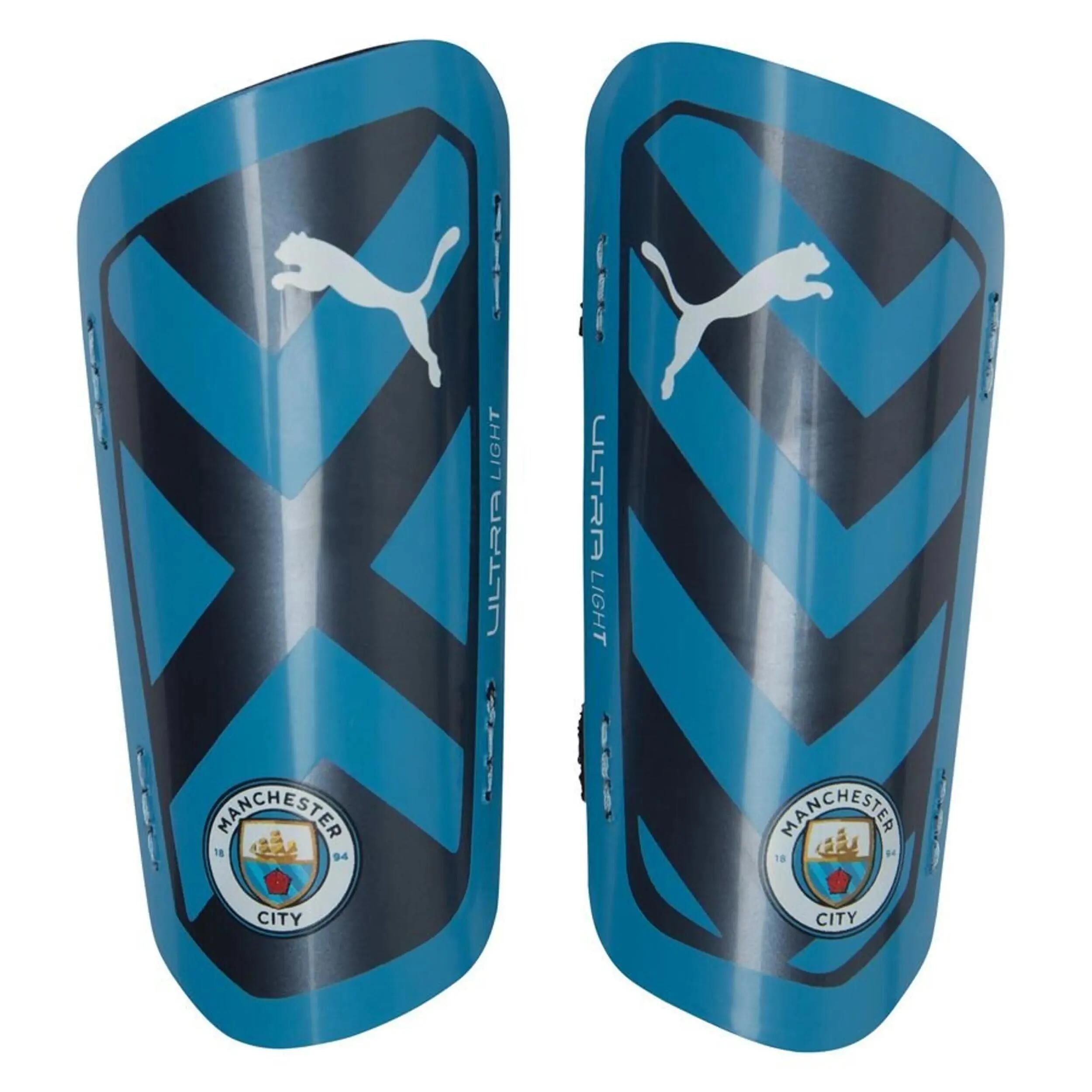 Ochraniacze Puma Man City unisex Mcfc Tr Ultra lekki pasek Nagolenniki Tea Blue