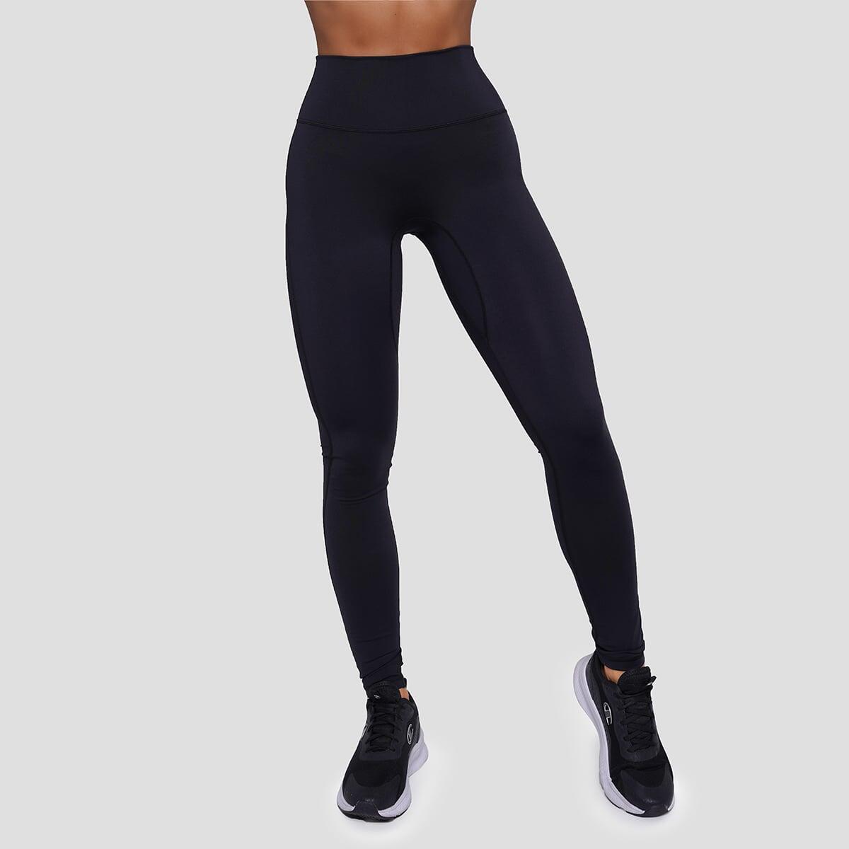 Legginsy damskie functional training z wysokim stanem czarne FIT