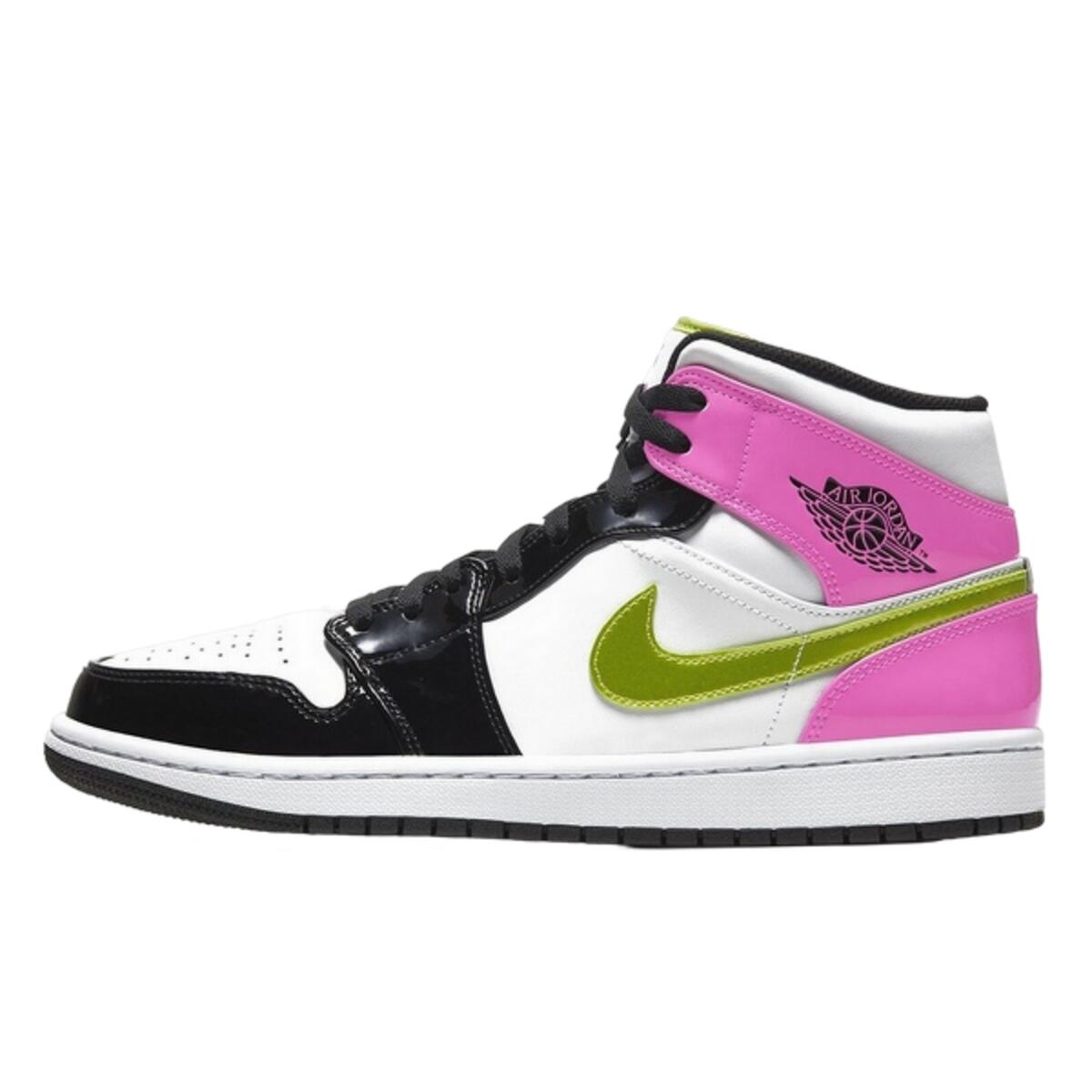 Air Jordan 1 Mid White Black Cyber Pink