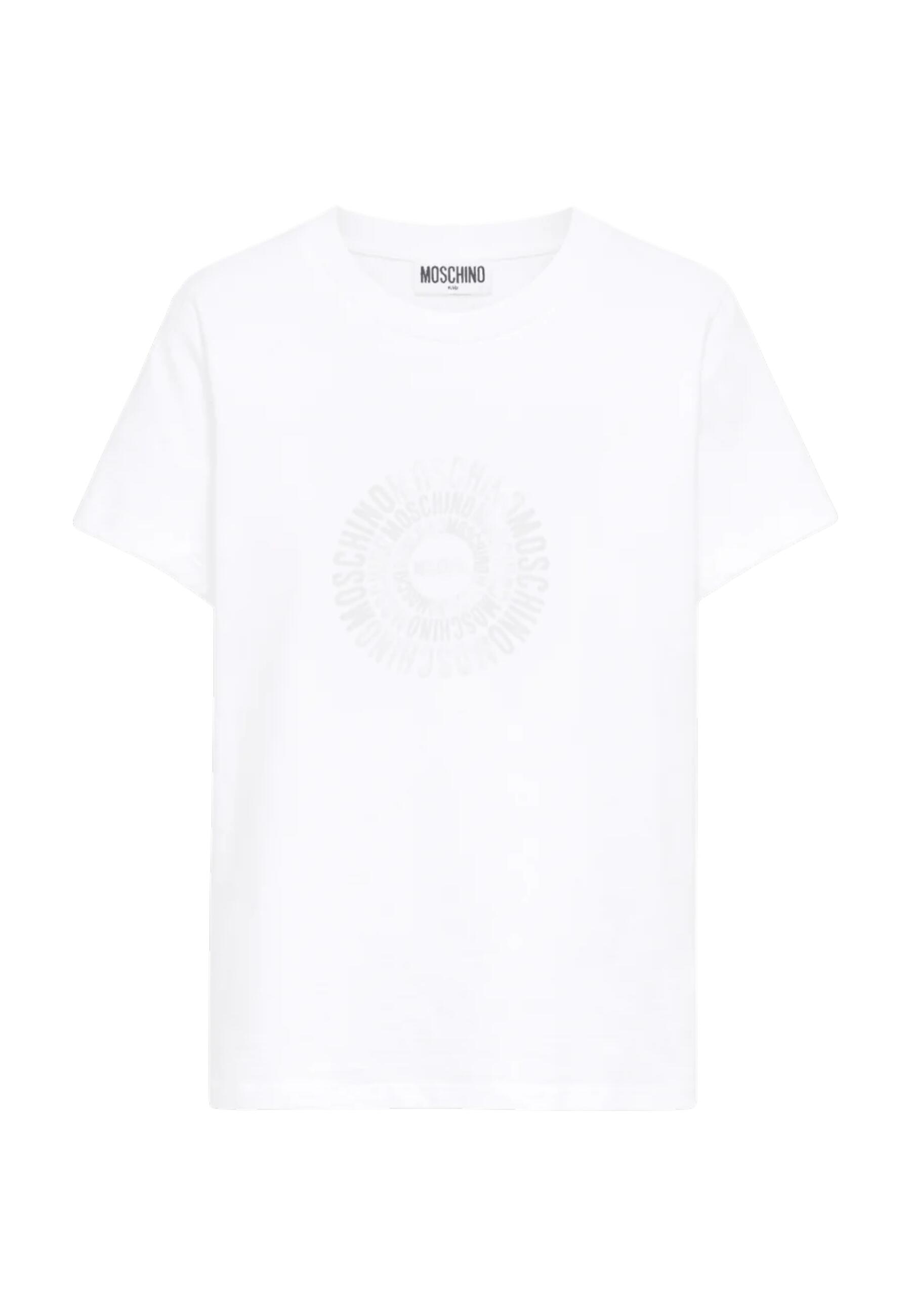 T-shirt chłopięce Moschino biały